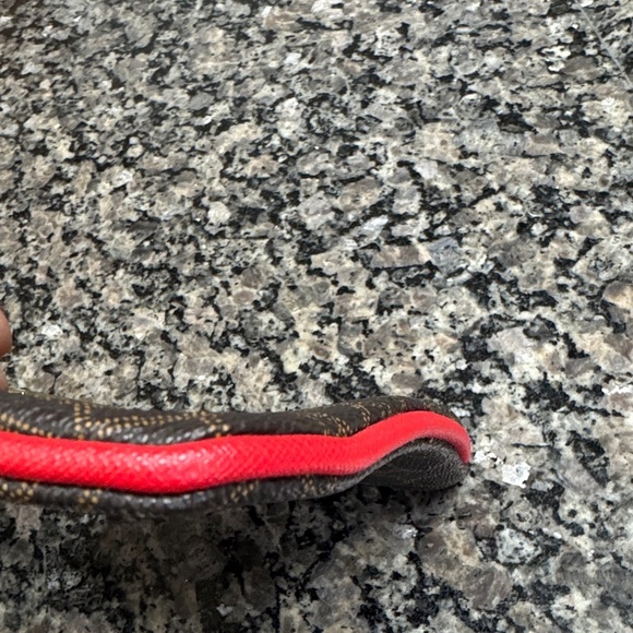 Calvin Klein Logo Wristlet in Brown and Red NWT - Picture 13 of 16